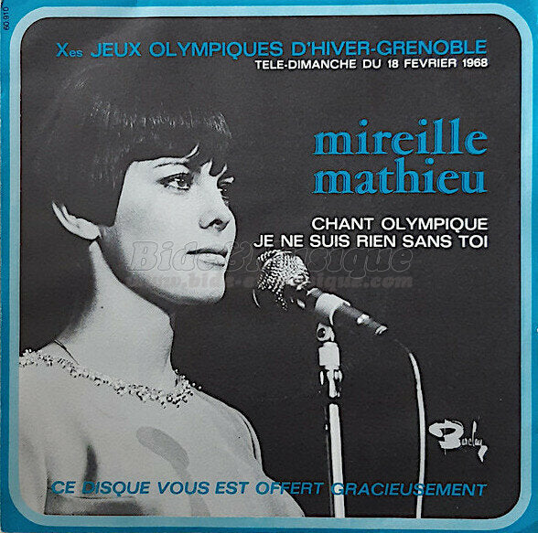 Mireille Mathieu | Jeux Olympiques d'hiver-Grenoble (45 tours)