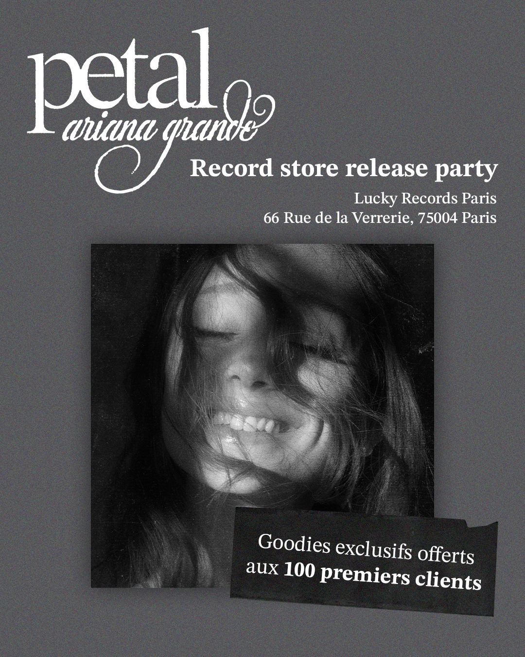 Ariana Grande | Petal Release party - Réservation