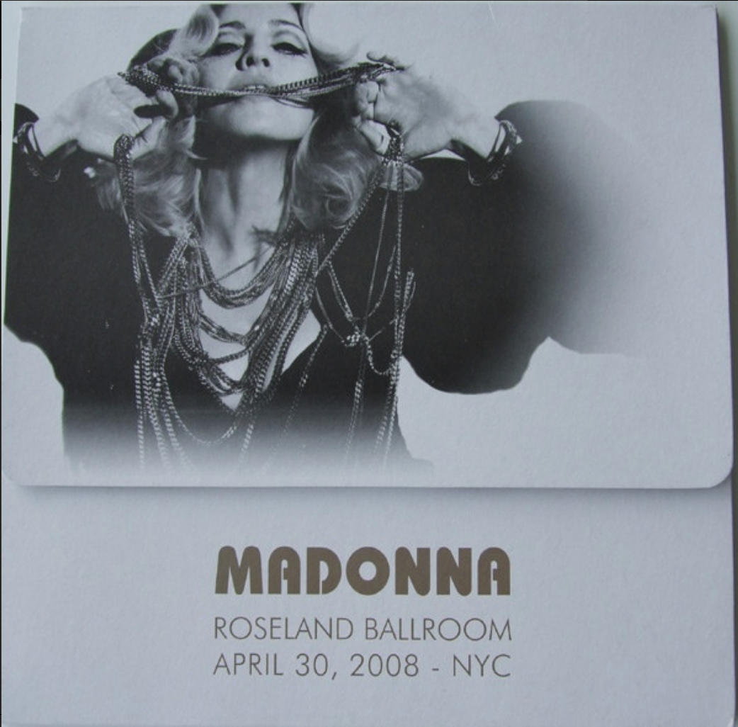 Madonna | Roseland Ballroom Concert April 30, 2008 Poster (Splatter vinyl)