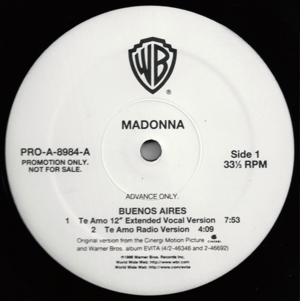 Madonna | Buenos Aires (Promo US) - Vinyle