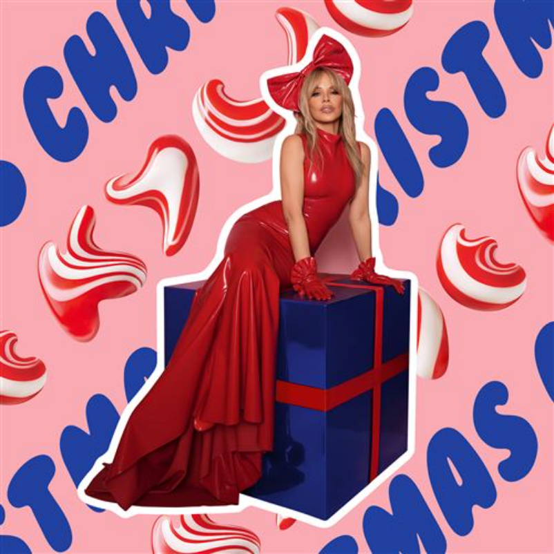 Kylie Minogue | Kylie Christmas (Fully Wrapped) (Pink & White marble) - Vinyle