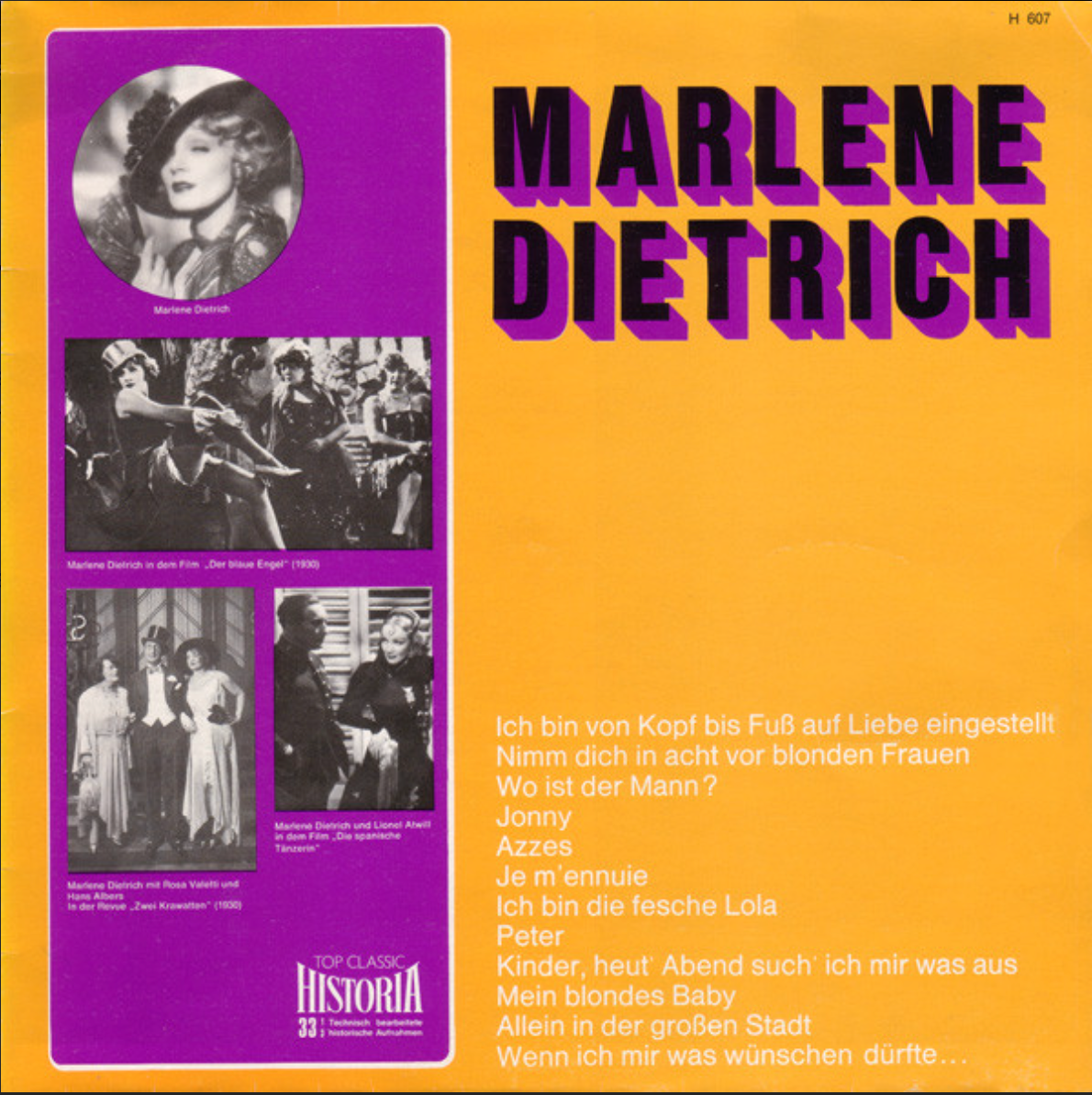 Marlene Diertrich | Ich bin von Kopf Bis Fuß auf Liebe eingestellt (Allemagne)