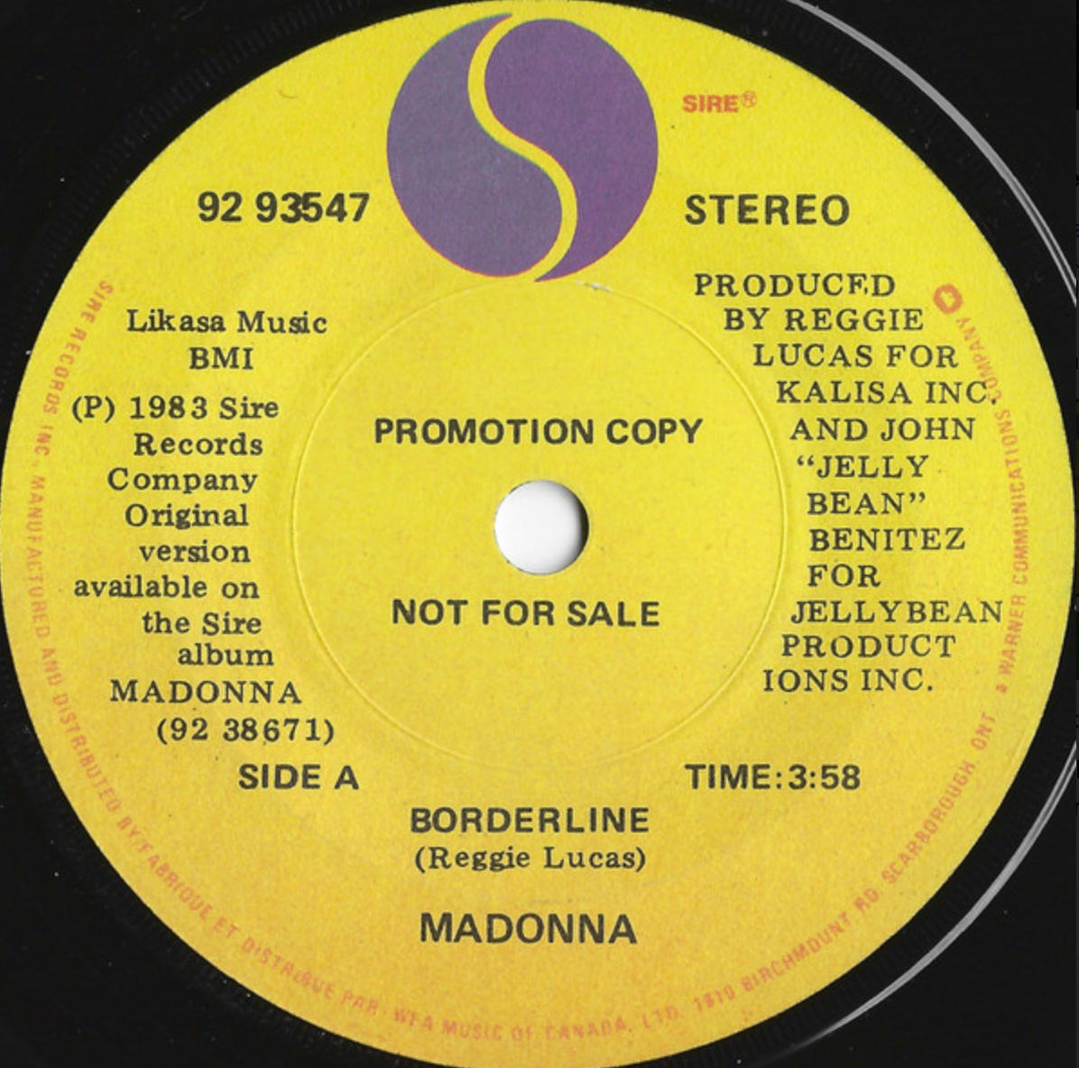 Madonna | Borderline (Canada Promo)