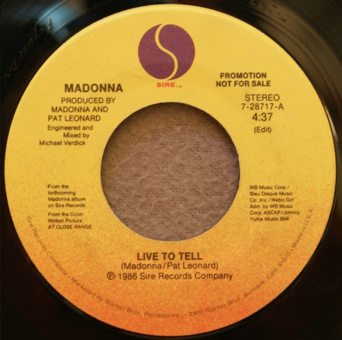Madonna | Live to Tell (US Promo)