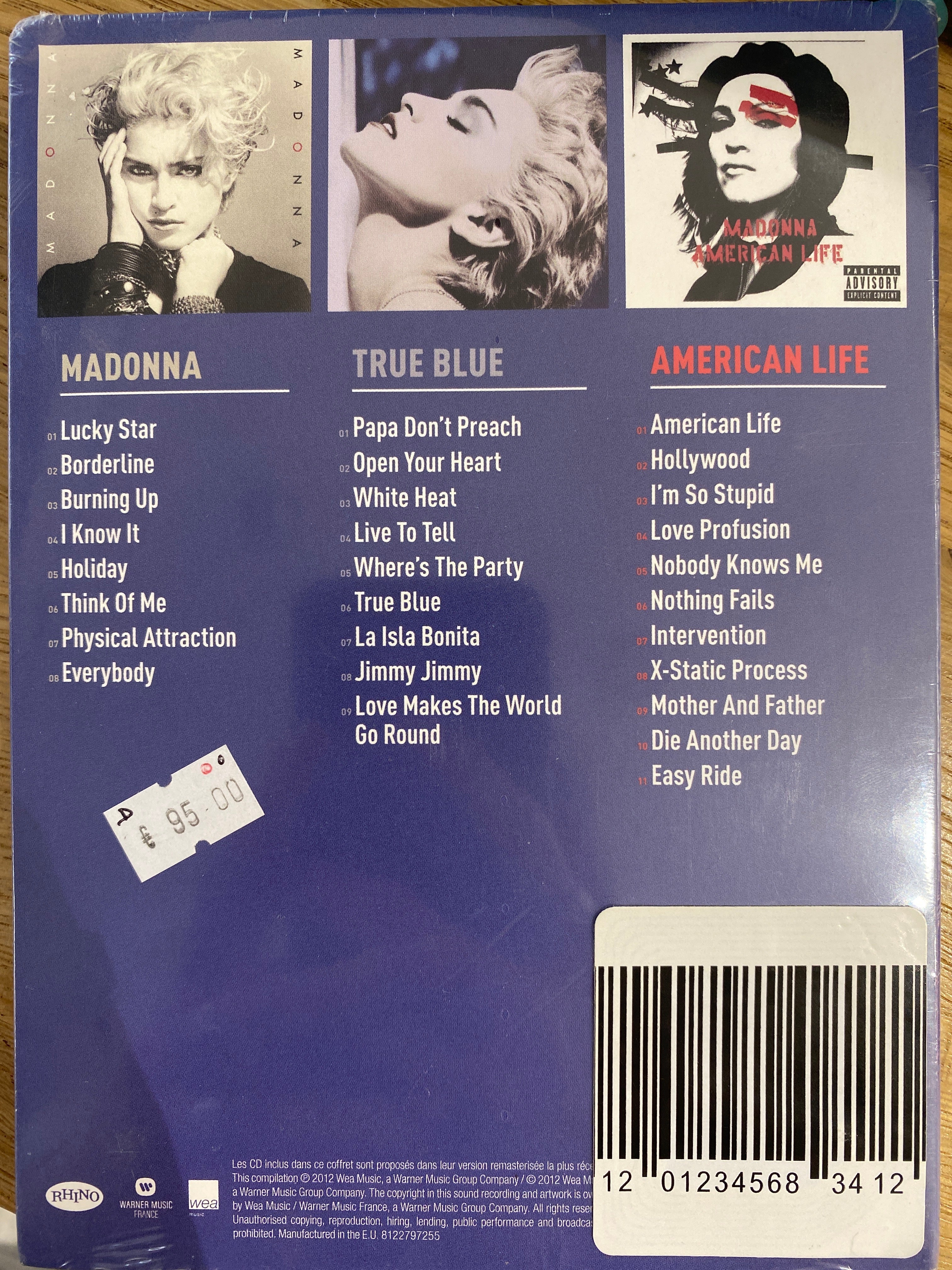 Madonna | CD Box Set (Madonna / True Blue / American Life)