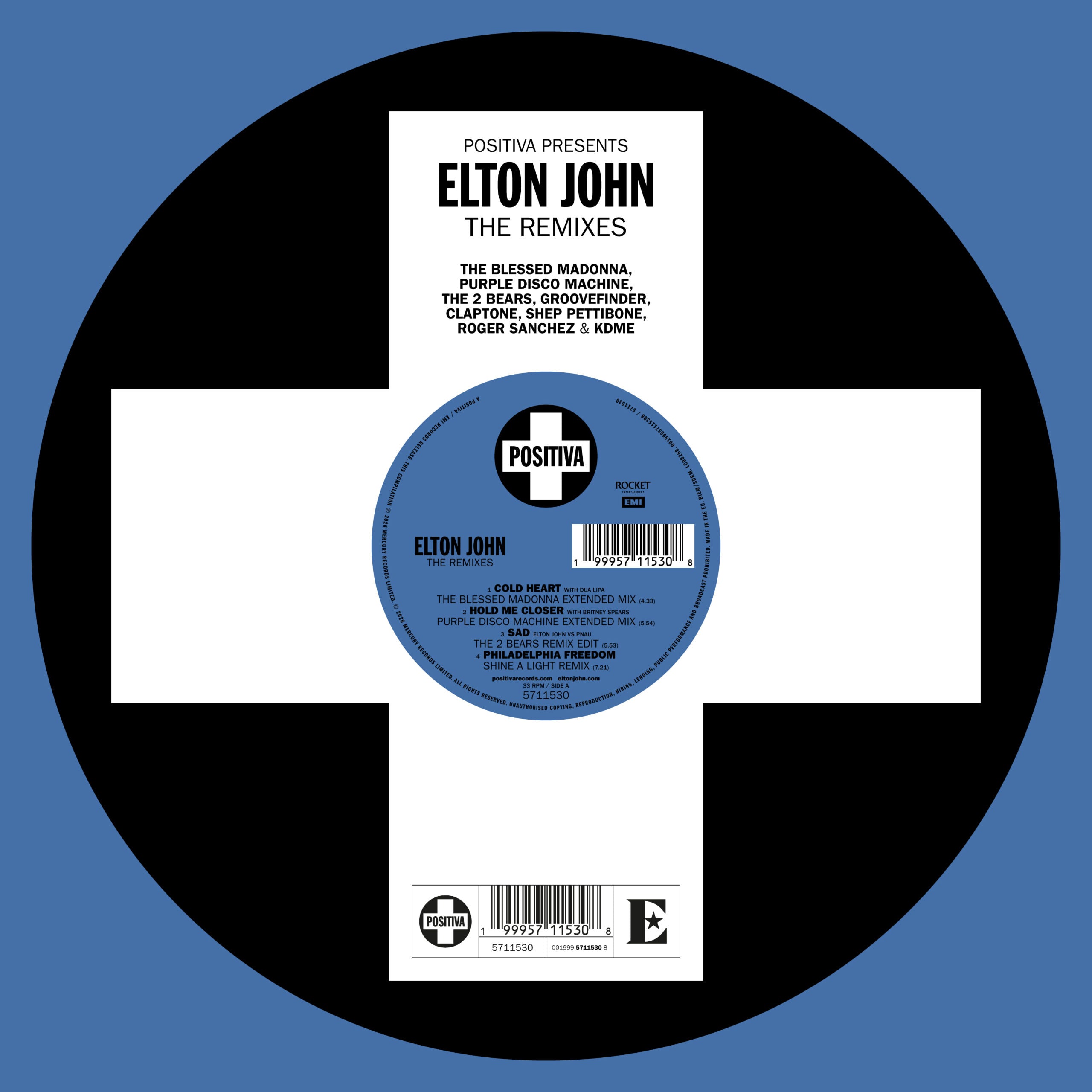 Elton John | Positiva Presents: Elton John - The Remixes (RSD 2026) - Vinyle