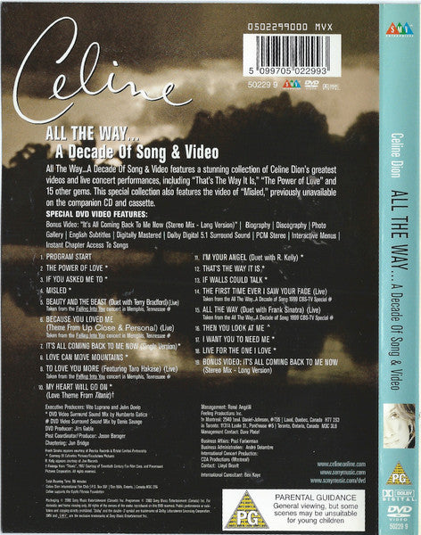 Céline Dion | All the way - A decade of songs - DVD