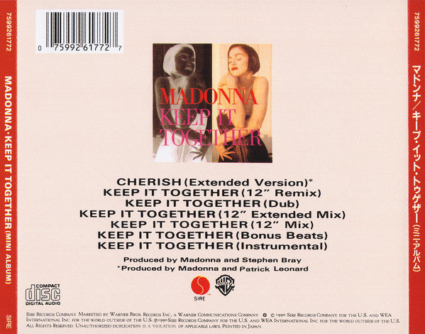 Madonna | Keep It Together - CD (Australie)