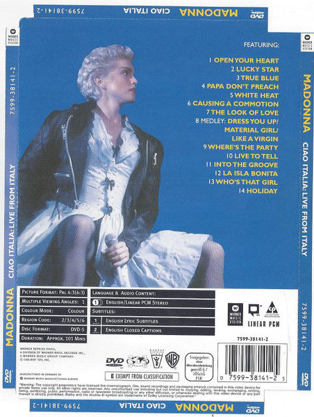 Madonna | Ciao Italia: Live From Italy - DVD (Europe)