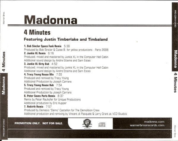 Madonna | 4 minutes feat. Justin Timberlake (US promo)