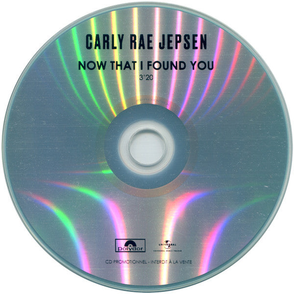 Carly Rae Jepsen | Now That I Found You - CD Promo (FR)