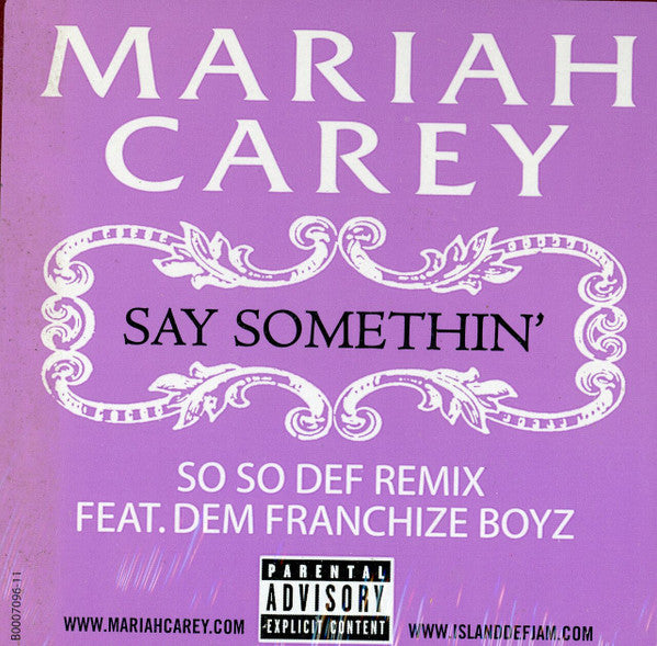 Mariah Carey | Say Somethin' (So So Def Remix) - Maxi 45 tours (Occasion)