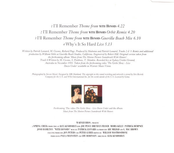Madonna | I'll Remember (Europe)
