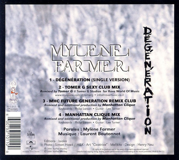 Mylène Farmer | Degeneration (Remixes)