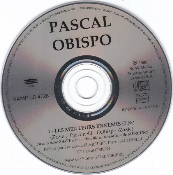 Pascal Obispo | Les meilleurs ennemis - promo
