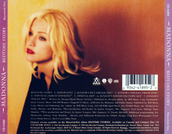 Madonna | Bedtime Story - CD (Canada)
