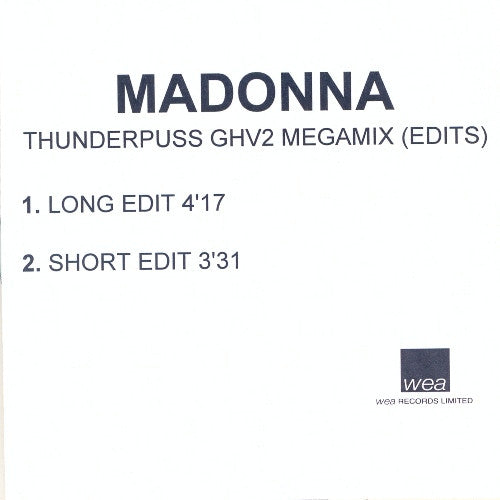 Madonna | Thunderpuss GHV2 megamix (Promo UK)