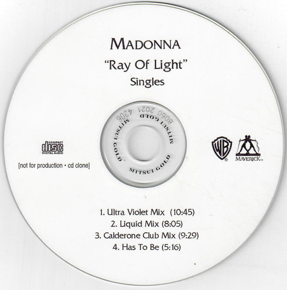 Madonna | Ray of light - Singles (CD Promo USA)