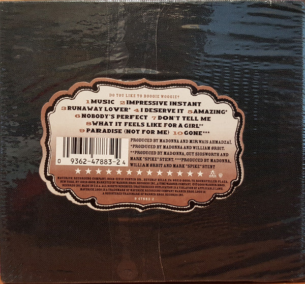 Madonna | Music - Black Hessian (édition limitée USA)