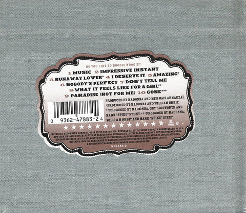 Madonna | Music - Grey Hassian (édition limitée USA)
