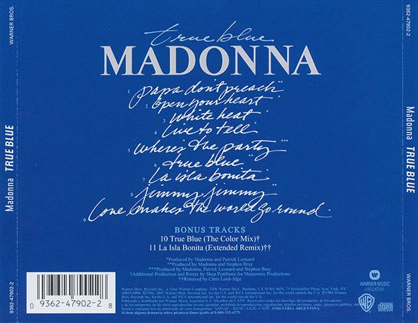Madonna | True Blue (Argentine)