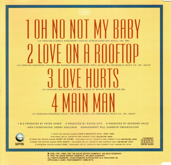 Cher | Oh No Not My Baby - Maxi CD
