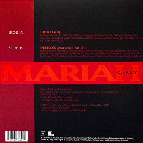 Mariah Carey | Hero - 45 Tours