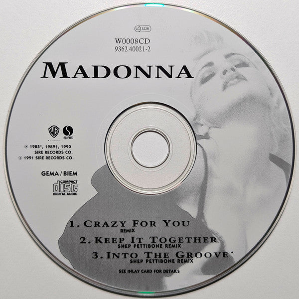 Madonna | Crazy For You (Europe)