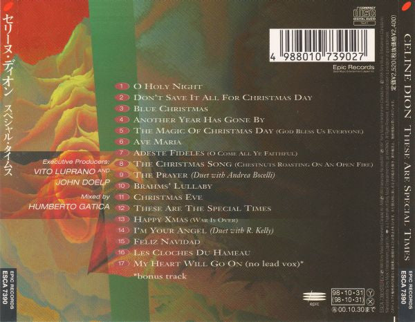Céline Dion | These Are Special Times - CD (Japon)