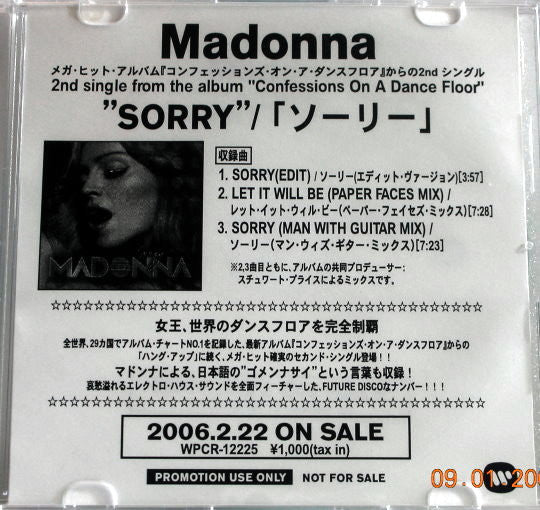 Madonna | Sorry (Promo Japon)