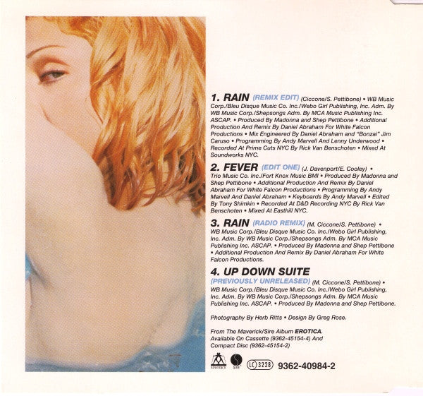 Madonna | Rain - CD (Europe)