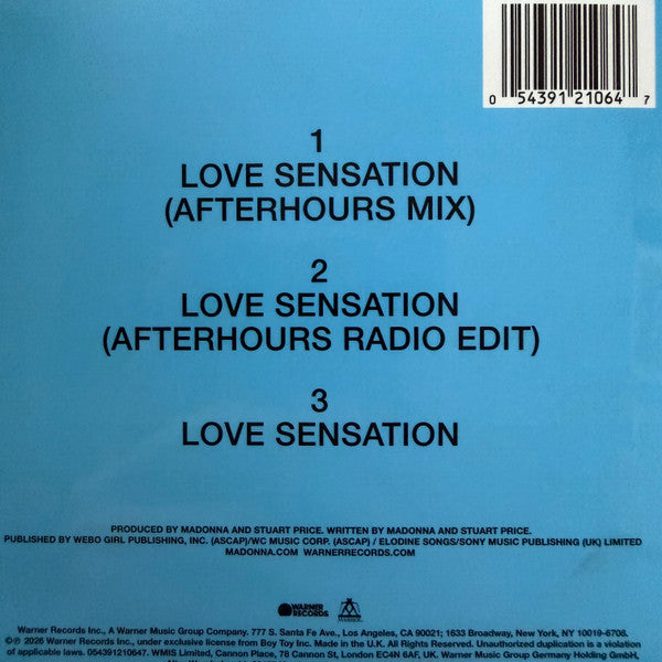 Madonna & Kylie Minogue | Love Sensation - CD single