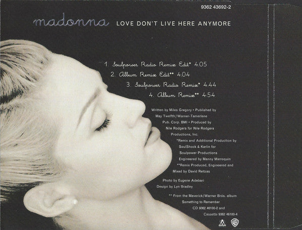 Madonna | Love Don't Live Here Anymore - CD (Europe)