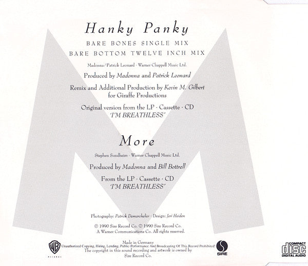 Madonna | Hanky Panky - CD (Europe)
