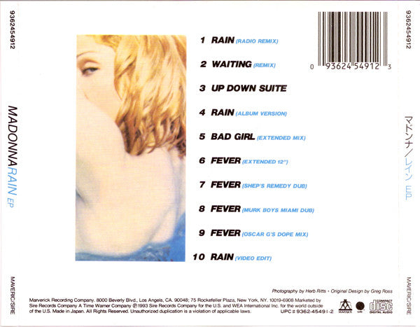 Madonna | Rain - EP (Australia)