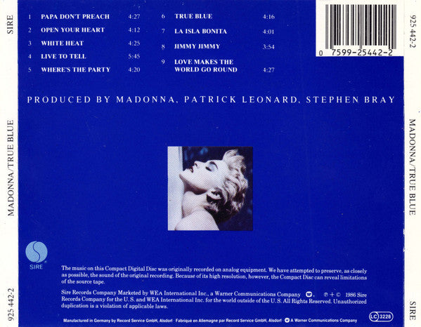 Madonna | True Blue (Europe)
