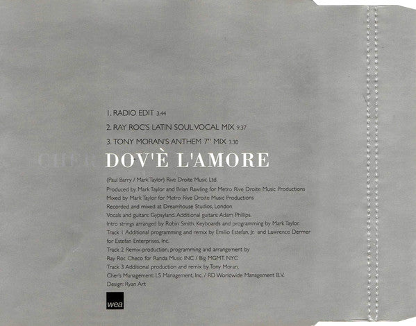 Cher | Dov'e L'Amore - CD Maxi