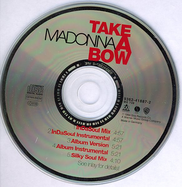 Madonna | Take a bow - Remixes (Europe)