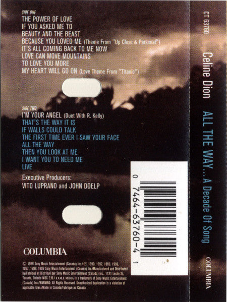 Céline Dion | All the way - A decade of songs - Cassette
