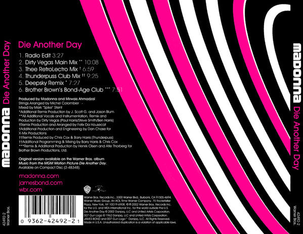 Madonna | Die Another Day - CD (USA)
