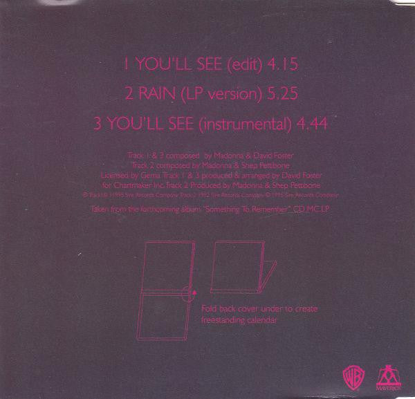 Madonna | You'll See - CD (UK)