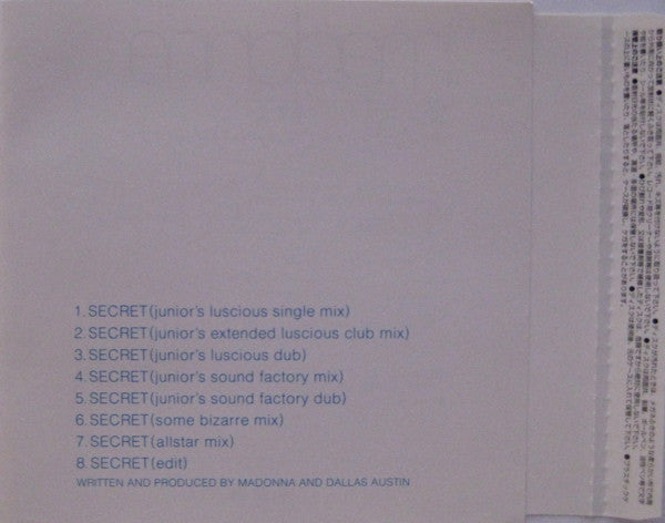 Madonna | Secret - remixes (CD maxi Japon)