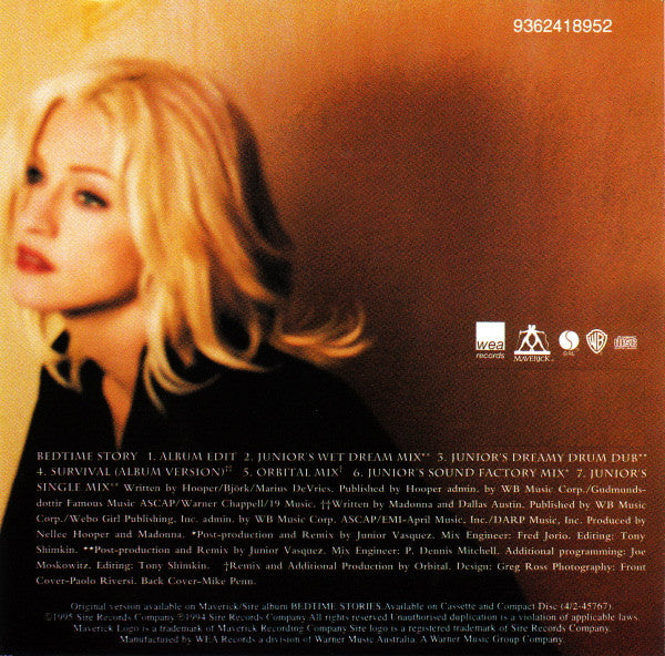 Madonna | Bedtime Story - CD (Australie)