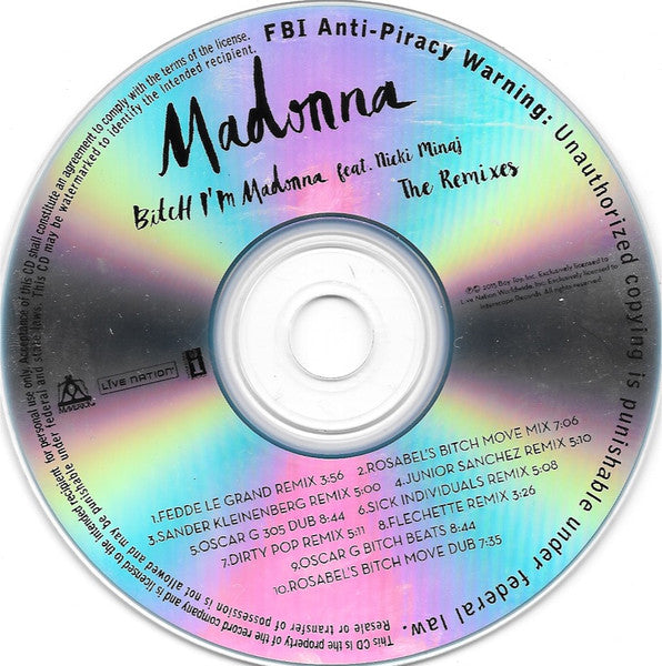 Madonna | Bitch I'm Madonna - The Remixes (CD promo)