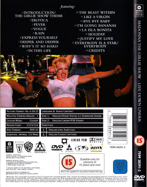 Madonna | The Girlie Show Live Down Under - DVD (Europe)