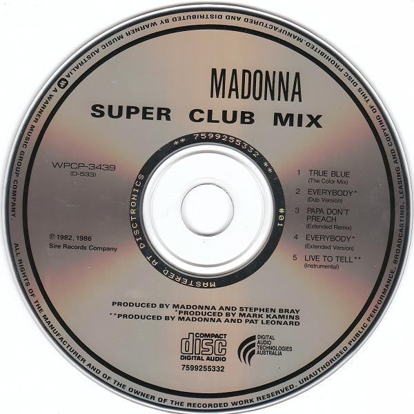 Madonna | True Blue (Super Club Mix - Australia)