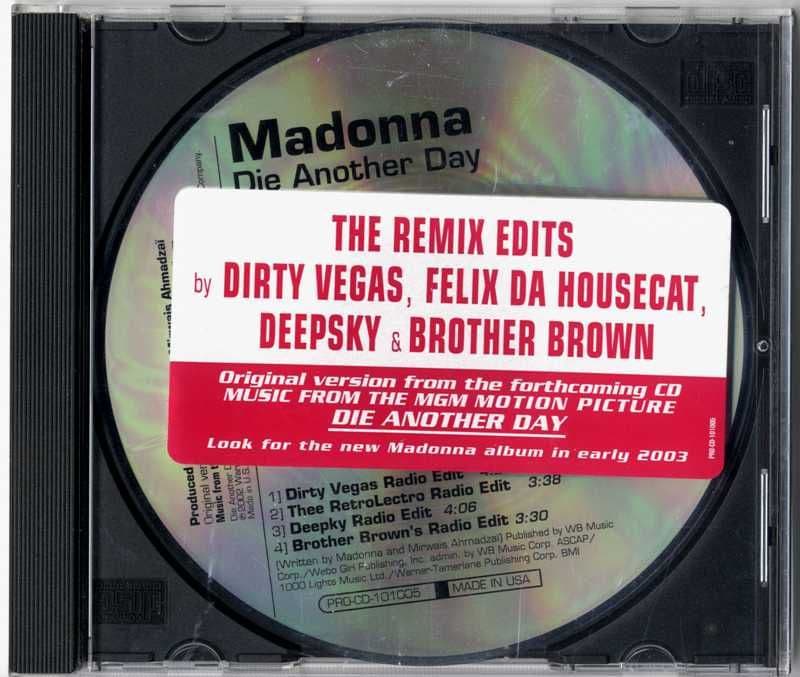 Madonna | Die Another Day - remixes (US Promo)