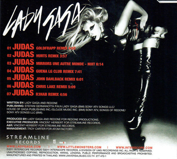 Lady Gaga | Judas (The Remixes - Thailande) - CD